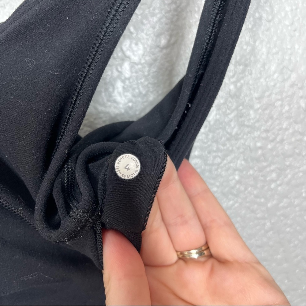 Lululemon Align Tank Top, Black, Women Size 4, Cropped V Neck Workout top - Picture 4 of 4
